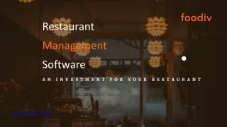Restaurant Management Software as An Investment