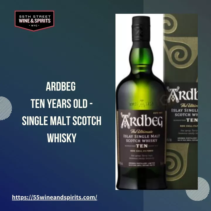 ardbeg ten years old single malt scotch whisky