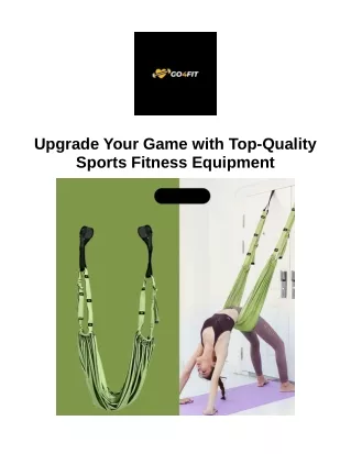 Upgrade Your Game with Top-Quality Sports Fitness Equipment
