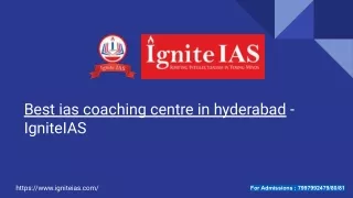 best ias coaching centre in hyderabad - IgniteIAS