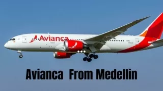 Avianca From Medellin