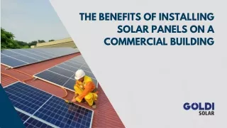 the Benefits Of Installing Solar Panels On A Commercial Building
