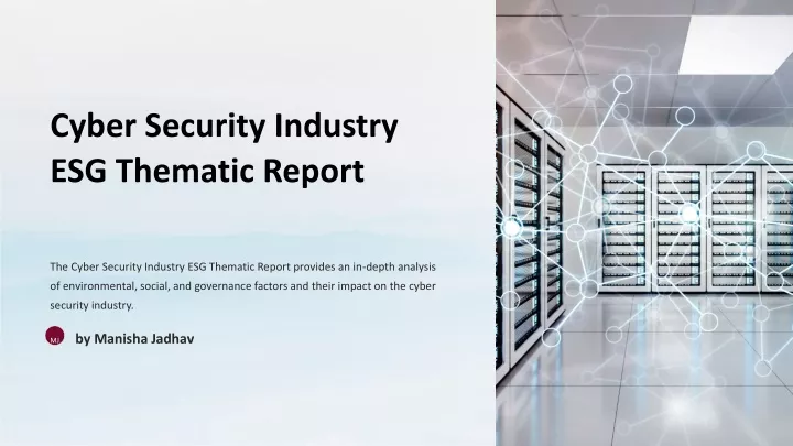 cyber security industry esg thematic report
