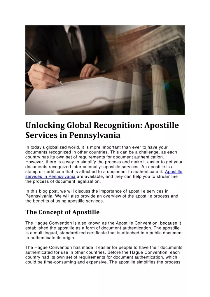 unlocking global recognition apostille services