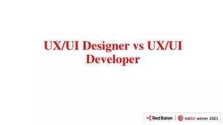 UI UX Designer vs UI UX Developer