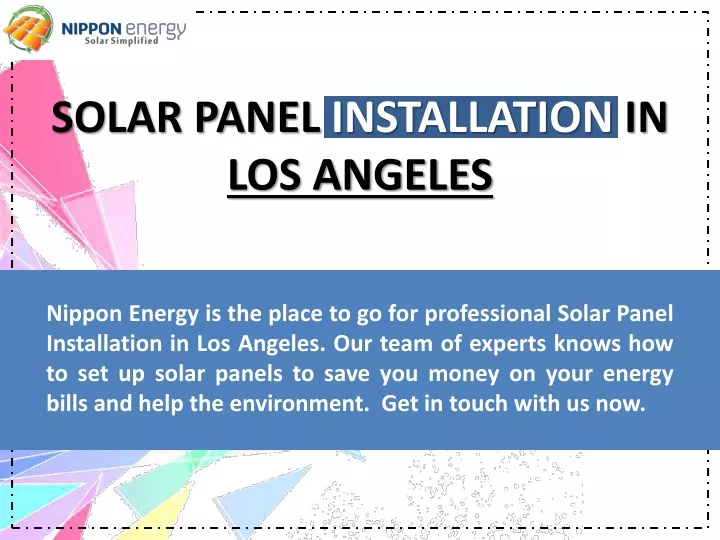 solar panel installation in los angeles