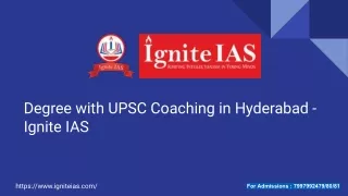 Best Degree with UPSC Coaching in Hyderabad - IgniteIAS