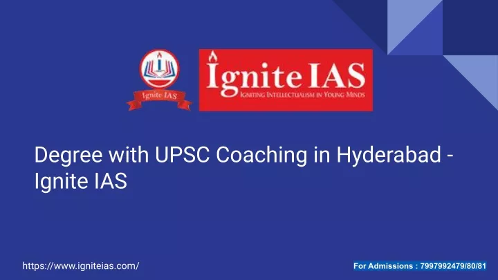 degree with upsc coaching in hyderabad ignite ias