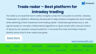 trade radar best platform for intraday trading
