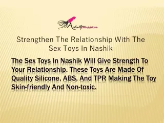 Strengthen The Relationship with Sex Toys in Nashik