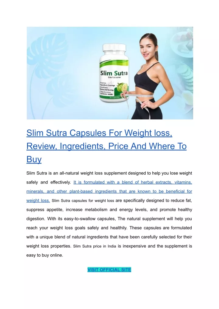 slim sutra capsules for weight loss review