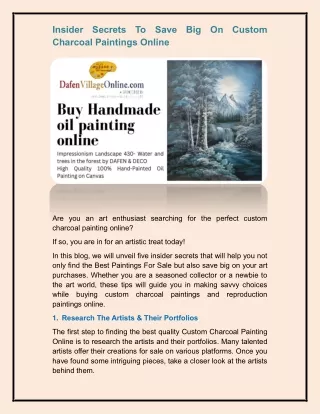 Buy Handmade Oil Painting Online