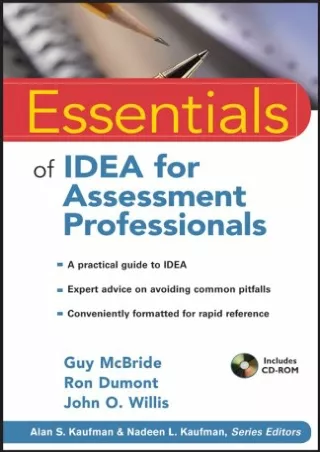 [PDF READ ONLINE] Essentials of IDEA for Assessment Professionals