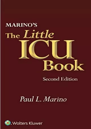 DOWNLOAD/PDF Marino's The Little ICU Book