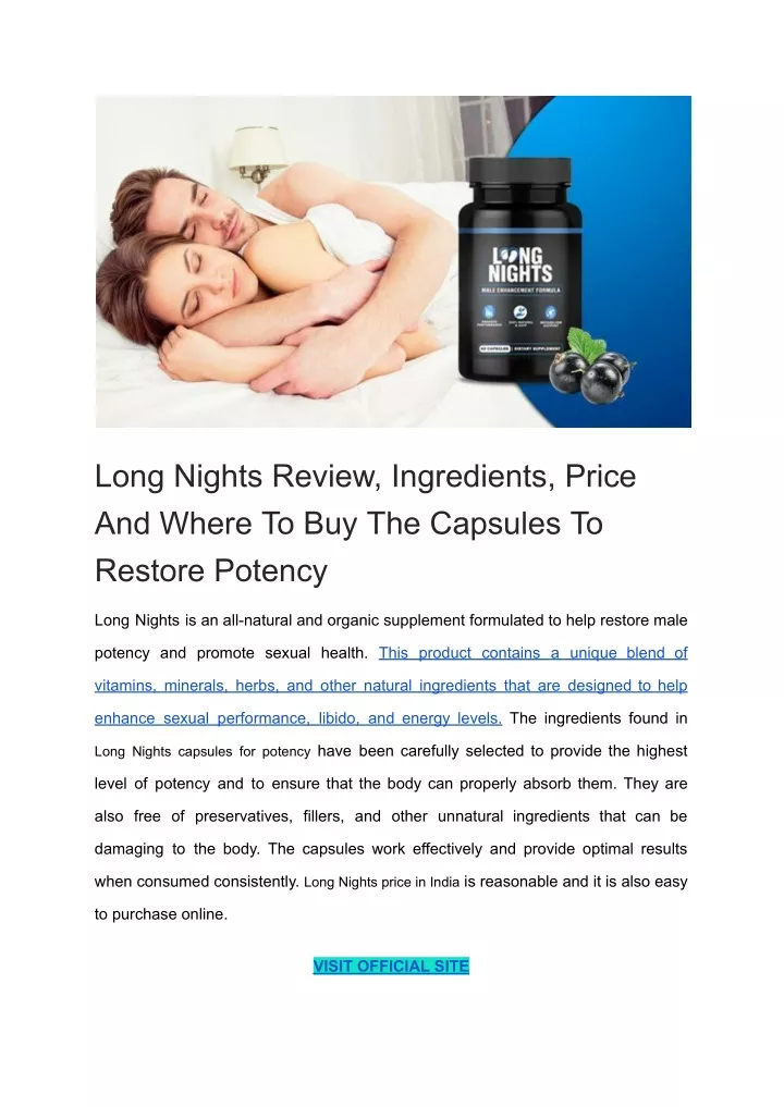 long nights review ingredients price and where