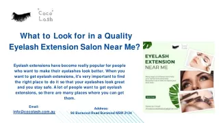What to Look for in a Quality Eyelash Extension Salon Near Me?