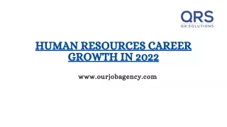 Human Resources Career Growth in 2022