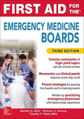 get [PDF] Download First Aid for the Emergency Medicine Boards Third Edition