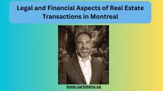 Legal and Financial Aspects of Real Estate Transactions in Montreal