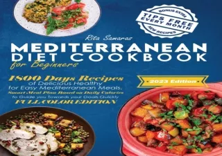 DOWNLOAD PDF Mediterranean Diet Cookbook for Beginners: 1800 Days of Delicious H