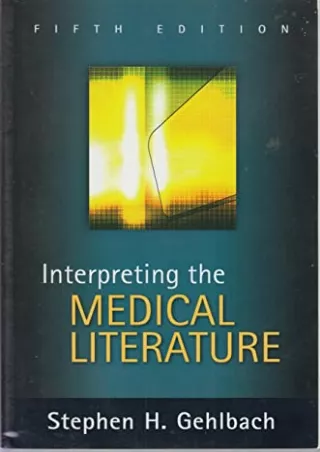 Download Book [PDF] Interpreting the Medical Literature: Fifth Edition
