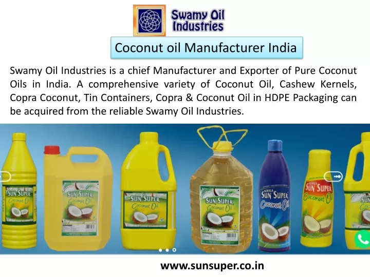coconut oil manufacturer india
