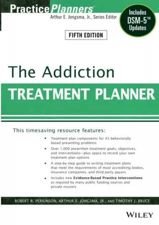 Read ebook [PDF] The Addiction Treatment Planner: Includes DSM-5 Updates