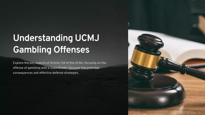 understanding ucmj gambling offenses