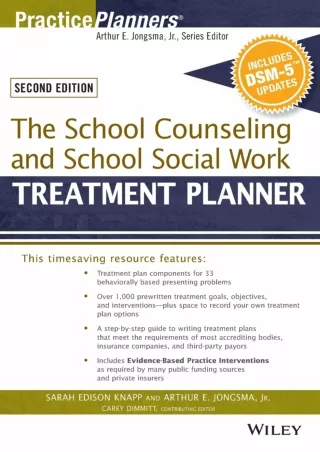 Full PDF The School Counseling and School Social Work Treatment Planner, with DSM-5
