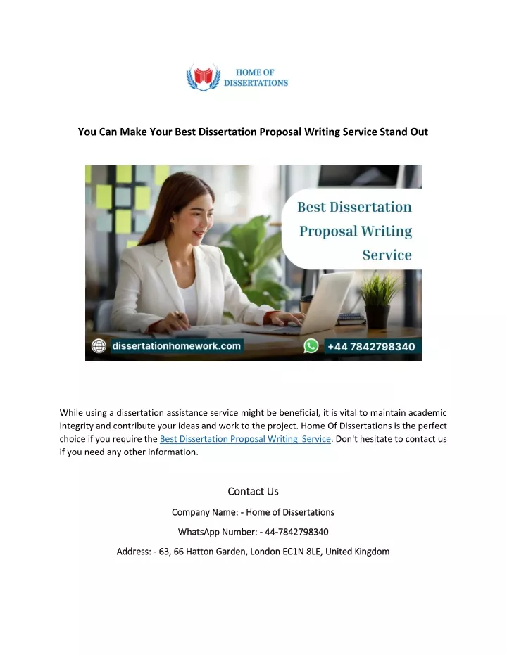you can make your best dissertation proposal