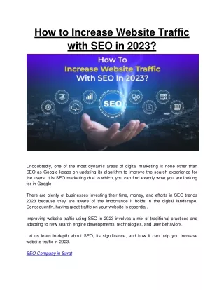 How to increase website traffic with SEO in 2023
