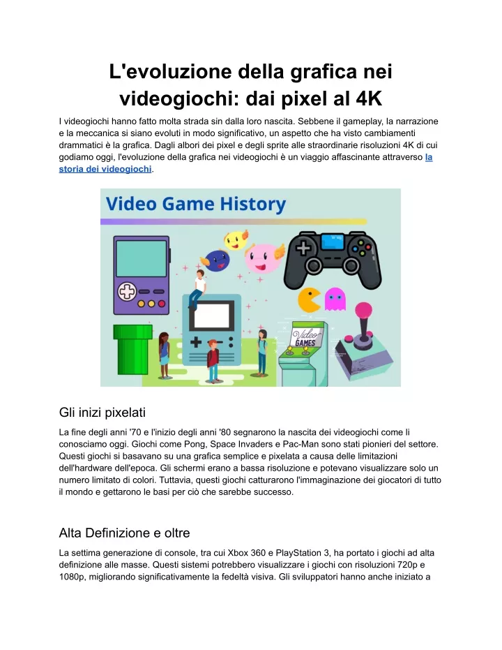 l evoluzione della grafica nei videogiochi