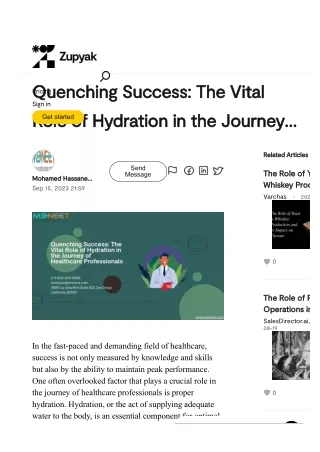 Quenching Success: The Vital Role of Hydration in the Journey of Healthcare