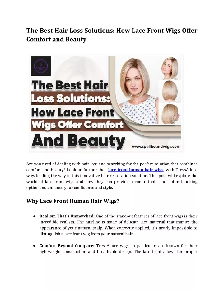 the best hair loss solutions how lace front wigs