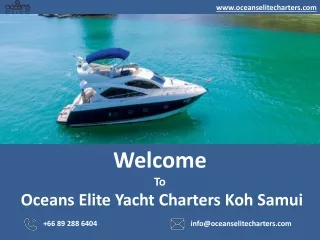 Private yacht Charter Koh Samui
