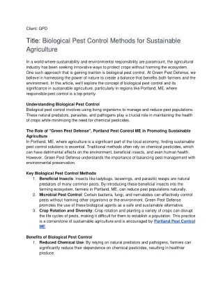 Biological Pest Control Methods for Sustainable Agriculture_ GPD