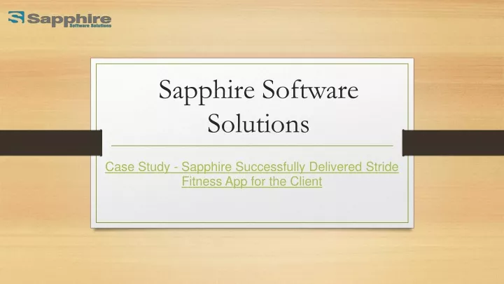 sapphire software solutions