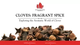SouthChinaSeas - Cloves Fragrant Spice