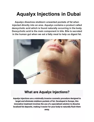 Aqualyx Injections in Dubai