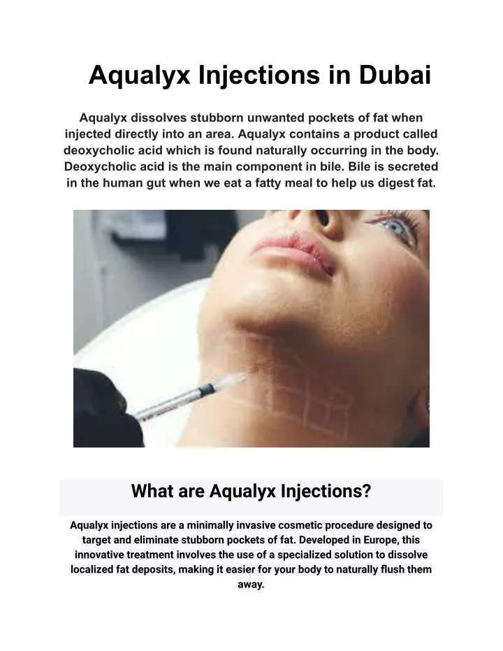 aqualyx injections in dubai