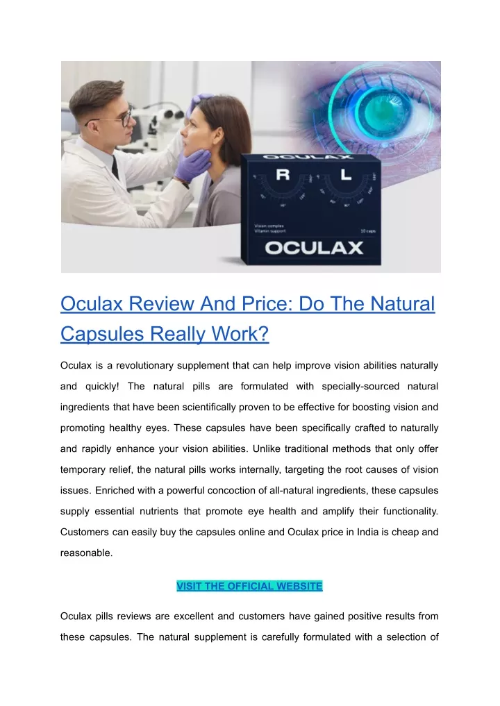 oculax review and price do the natural capsules
