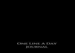 DOWNLOAD PDF One Line a Day Journal: A Five Year Memory Book | Dated Lined Journ