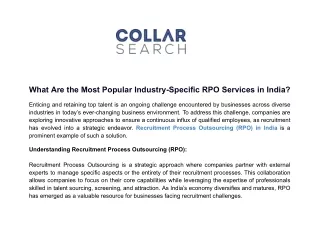 What Are the Most Popular Industry-Specific RPO Services in India?
