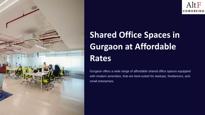 shared office spaces in gurgaon at affordable