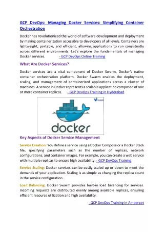 gcp devops managing docker services simplifying