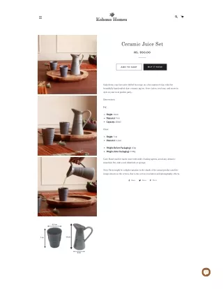 Ceramic Juice Set - Kohana Homes