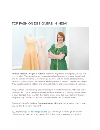 prominent Indian fashion designers