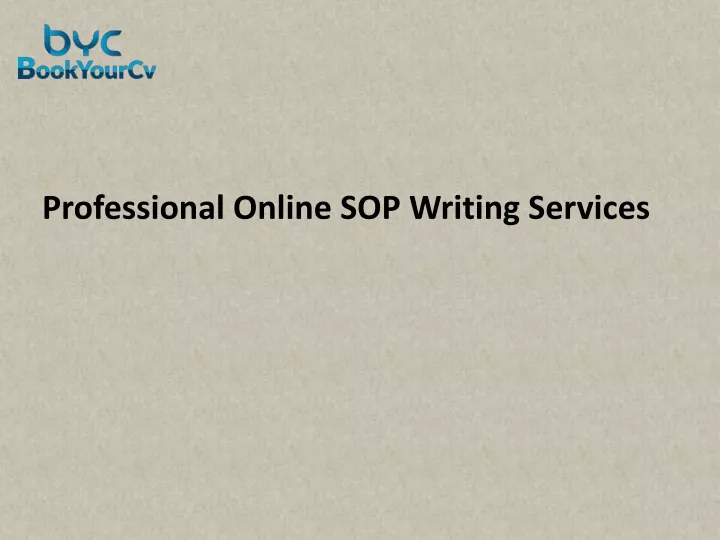 professional online sop writing services