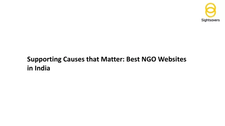 supporting causes that matter best ngo websites