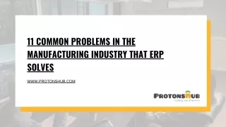 11 common problems in the manufacturing industry